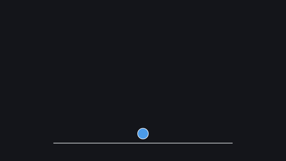 Bouncing ball at 0.9 s