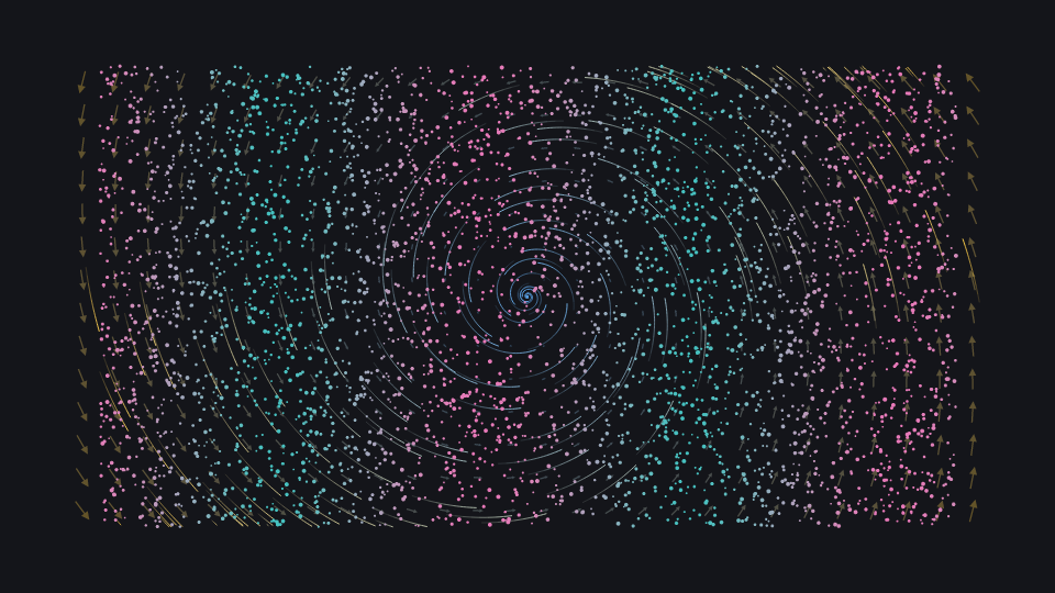 Vector field at 8.6 s